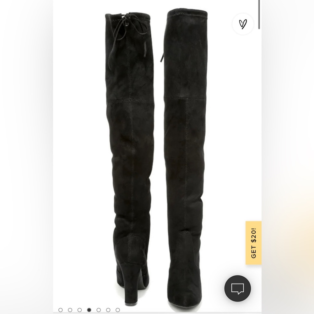 Steve Madden Gorgeous Black Suede Over the Knee Boots